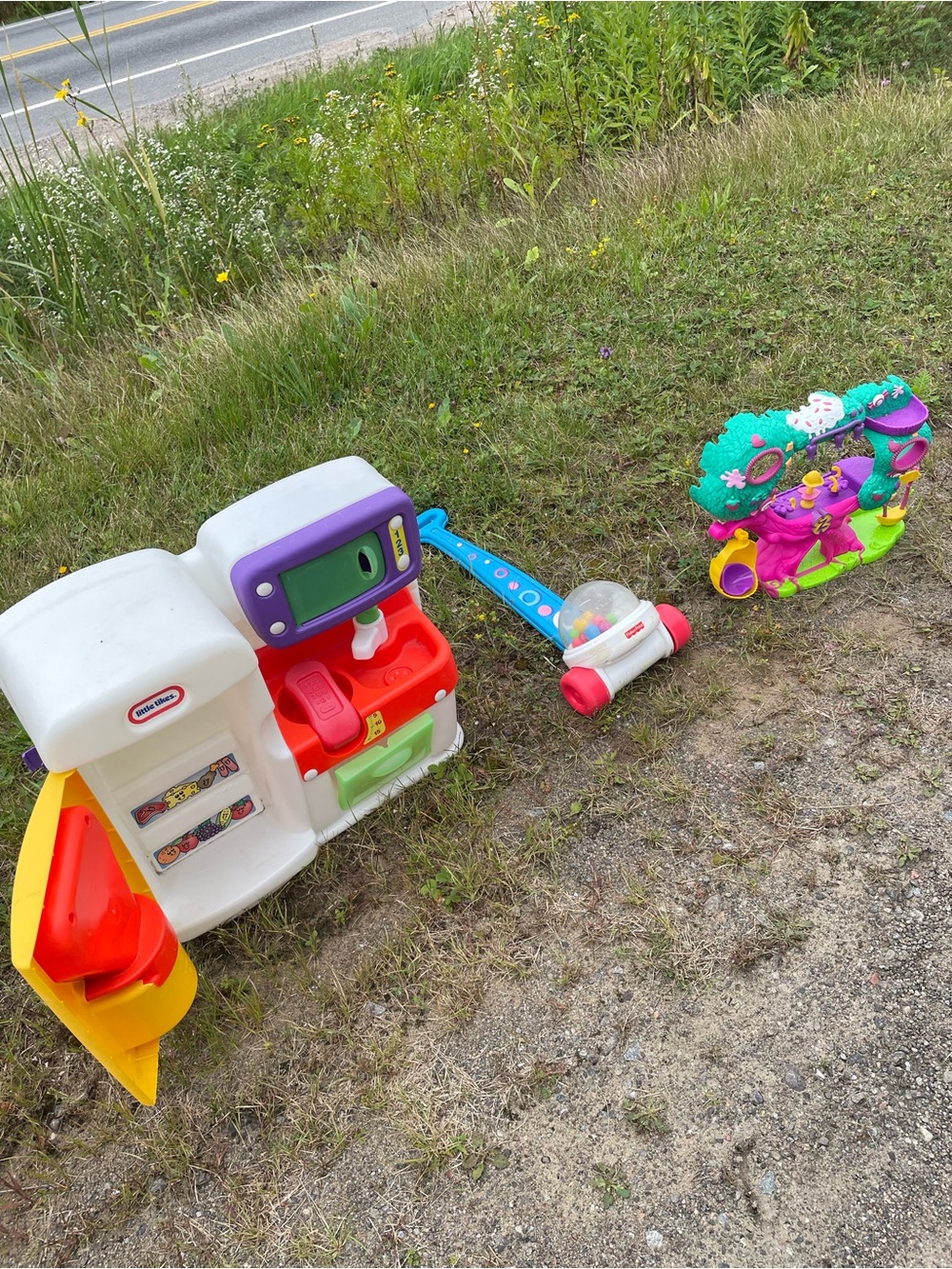 Colorful Kids Play Kitchen Set - White, Red, Purple, Green